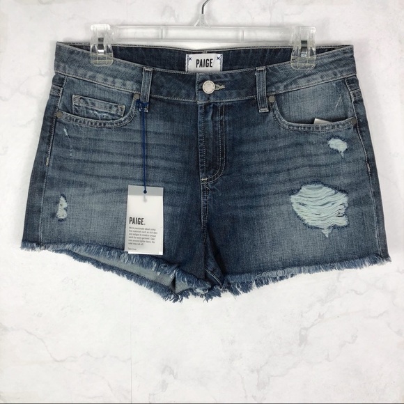 [Paige] Classic Distressed Ripped Shorts - Picture 1 of 2